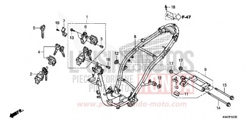 CARROSSERIE DE CHASSIS NSC110MPDH de 2017